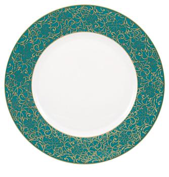Assiette à  diner turquoise - Raynaud